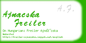 ajnacska freiler business card